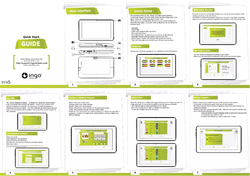 Image de la première page du manuel de l'appareil IngoKids