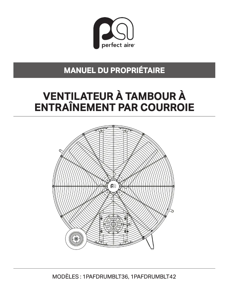 Page n°1 - Manuel utilisateur Perfect Aire 1PAFDRUMBLT36