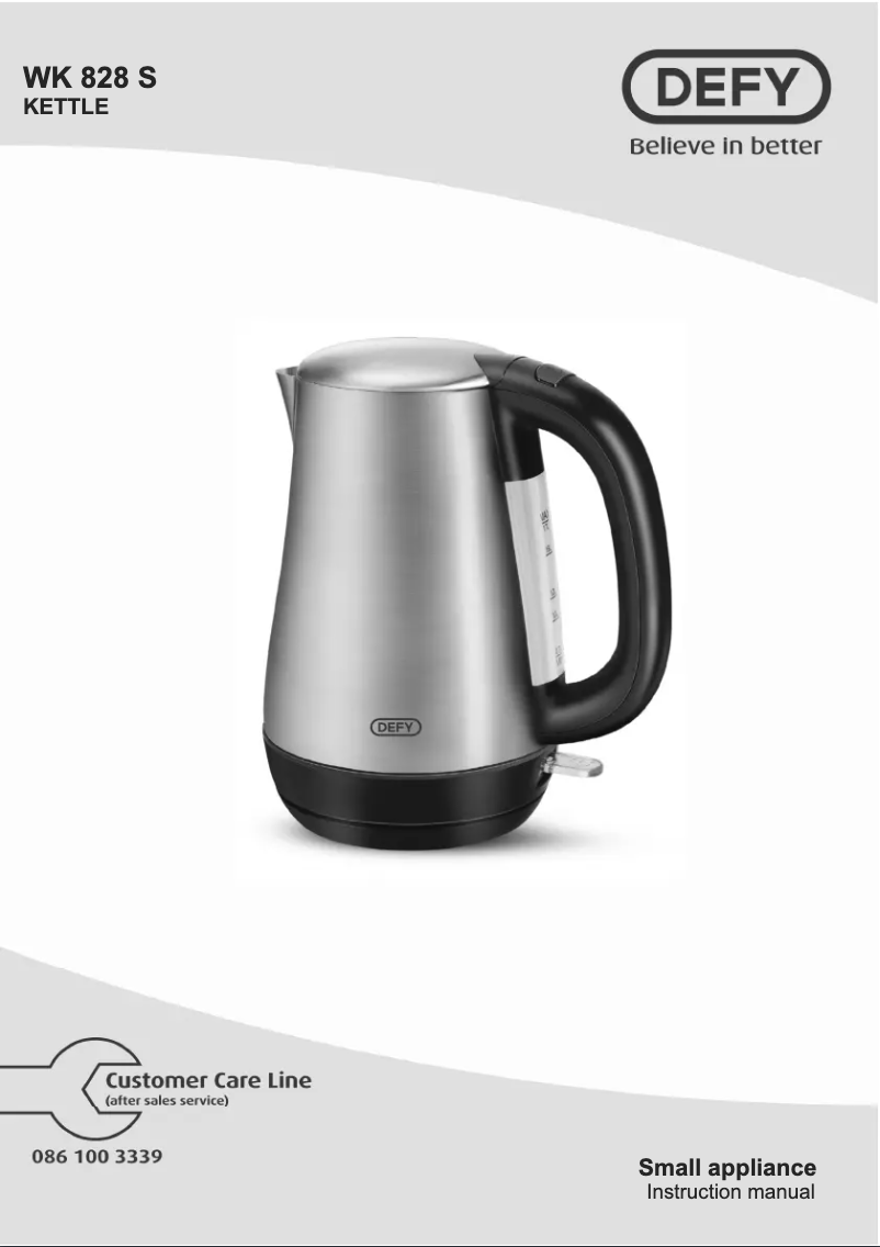 Page 1 de la notice Manuel utilisateur Defy WK828S