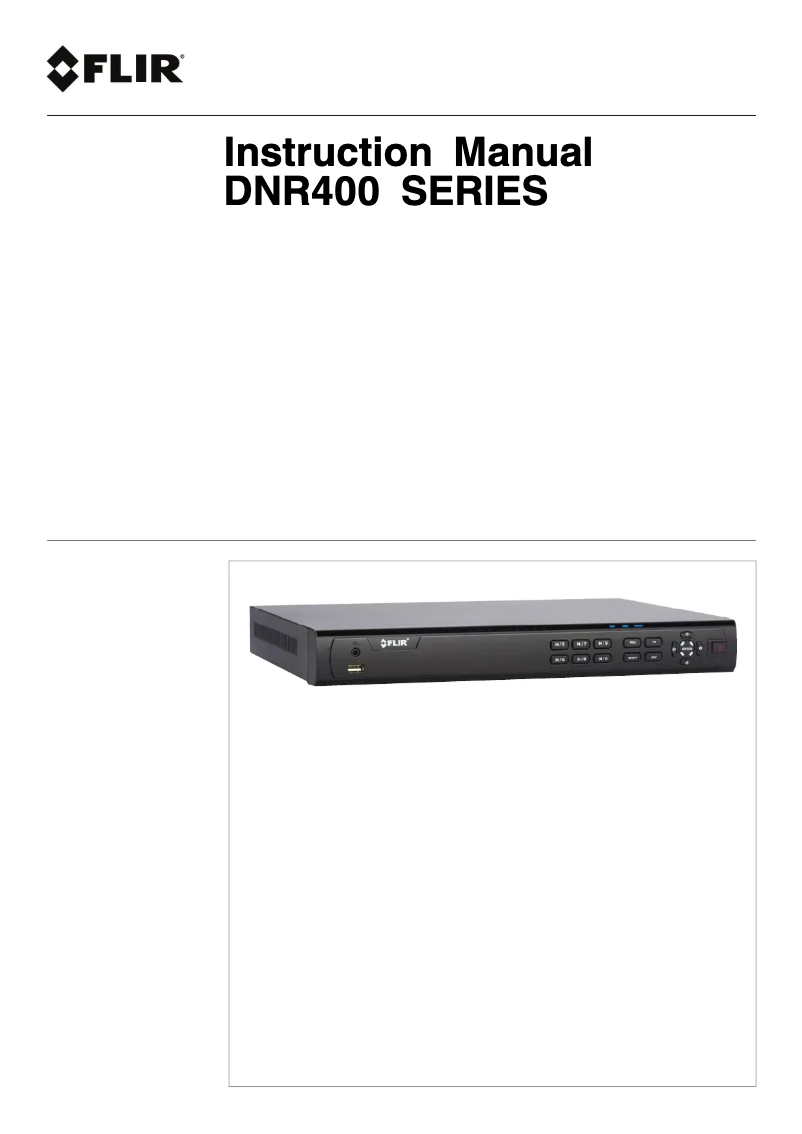 Image de la première page du manuel de l'appareil DNR408R8