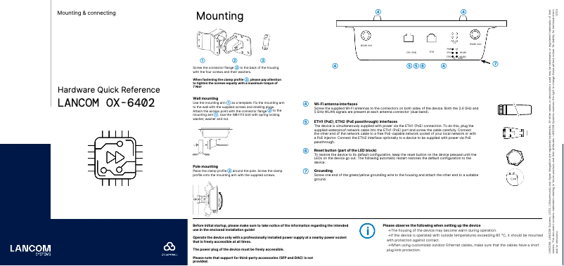 Página 1 del manual Manual de usuario Lancom OX-6402