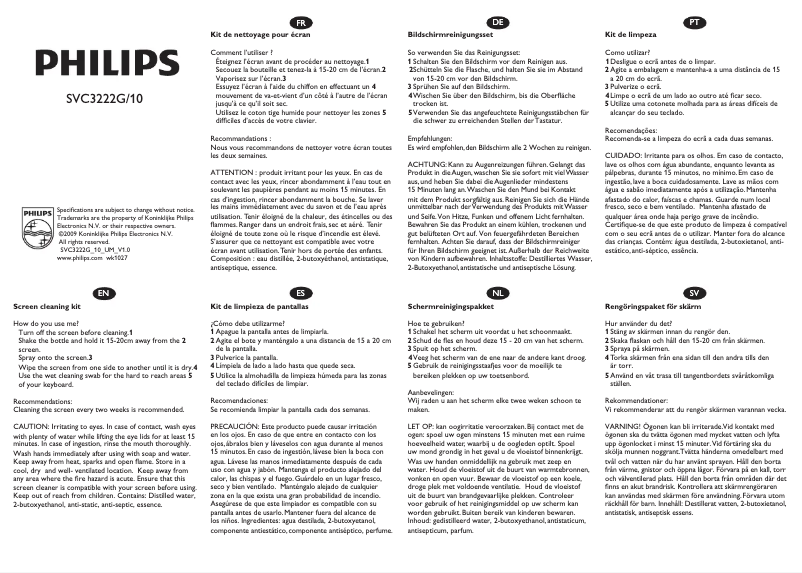Page n°1 - Mode d'emploi Philips SVC3222G