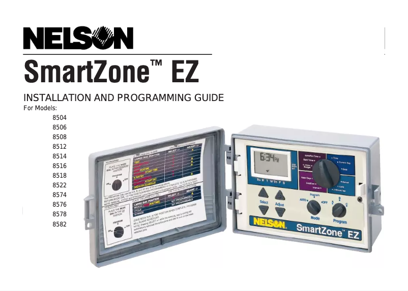 Page n°1 - Manuel utilisateur Nelson SmartZone EZ 8504