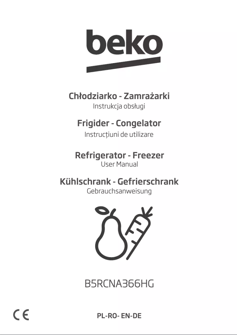 Page 1 de la notice Manuel utilisateur Beko B5RCNA366HG