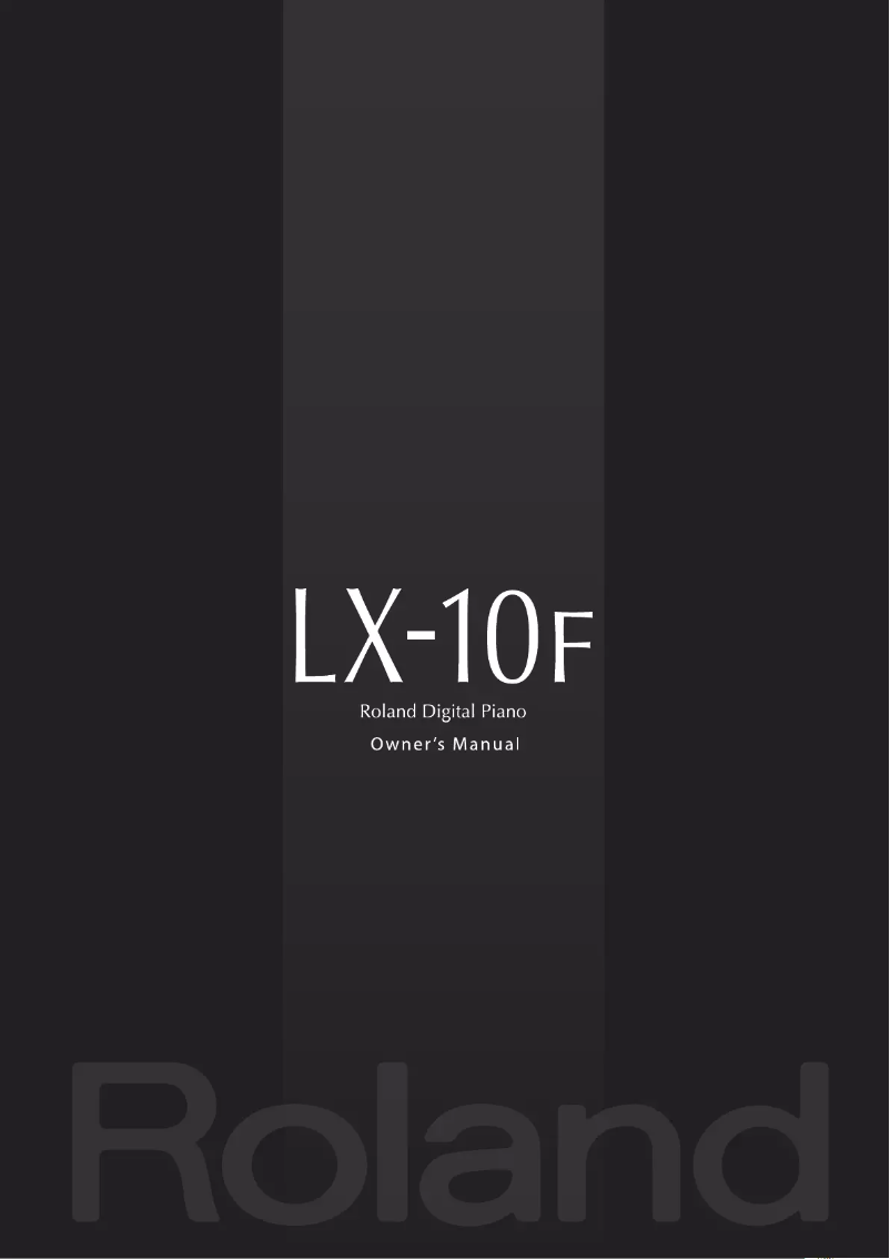 Page 1 de la notice Manuel utilisateur Roland LX-10F
