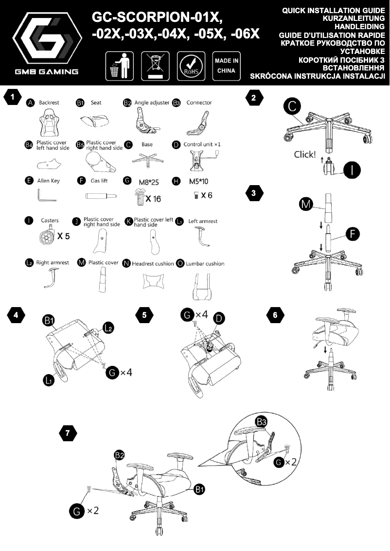 Image de la première page du manuel de l'appareil GC-SCORPION-03X