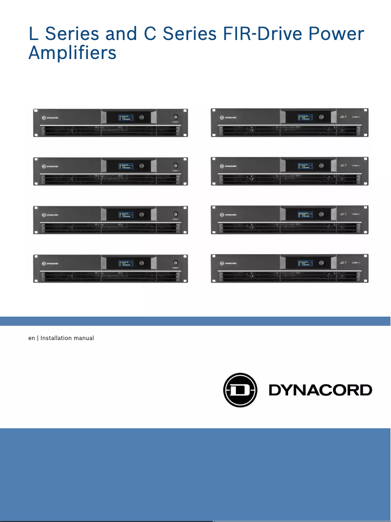 Page n°1 - Manuel utilisateur Dynacord L1800FD DSP