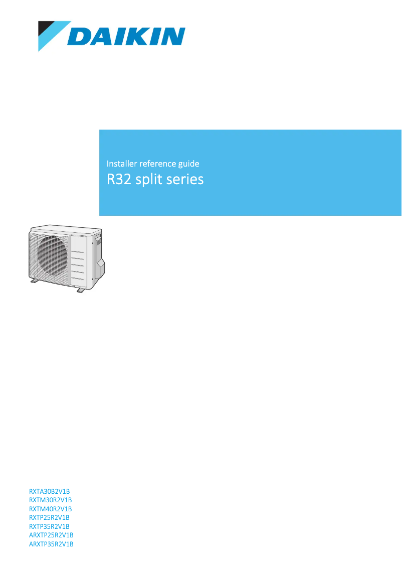 Page n°1 - Manuel utilisateur Daikin RXTP25R2V1B