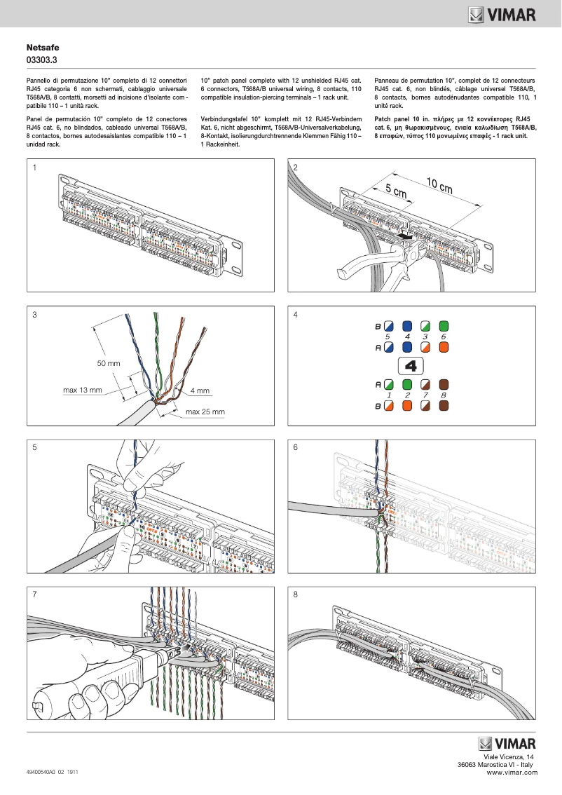 Page 1 de la notice Manuel utilisateur Vimar 03303.3