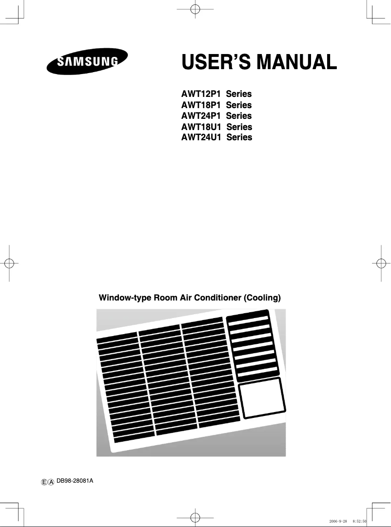Page 1 de la notice Manuel utilisateur Samsung AWT12P1B