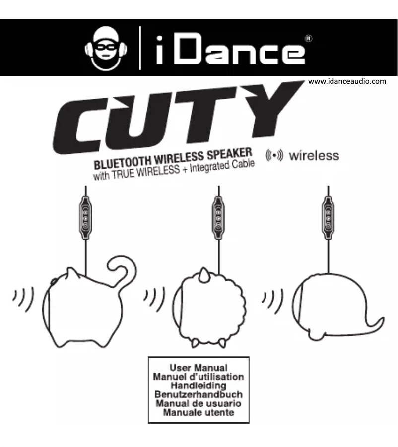 Page n°1 - Manuel utilisateur iDance Cuty Cat