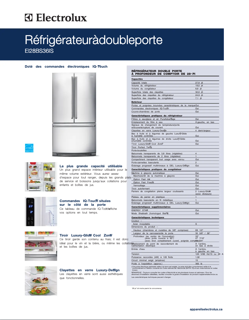 Image de la première page du manuel de l'appareil EI28BS36IB