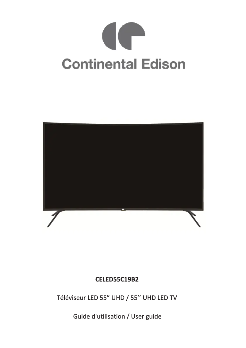 Page 1 de la notice Manuel utilisateur Continental Edison CELED55C19B2