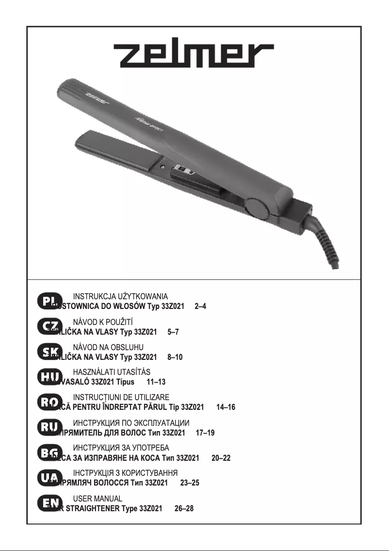 Página 1 del manual Manual de usuario Zelmer 33Z021