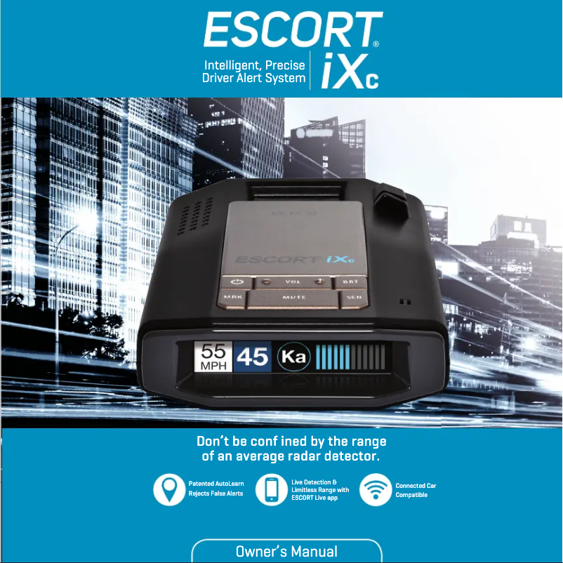 Page 1 de la notice Manuel utilisateur Escort iXc