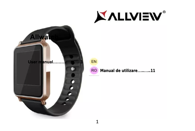 Page 1 de la notice Manuel utilisateur Allview Allwatch