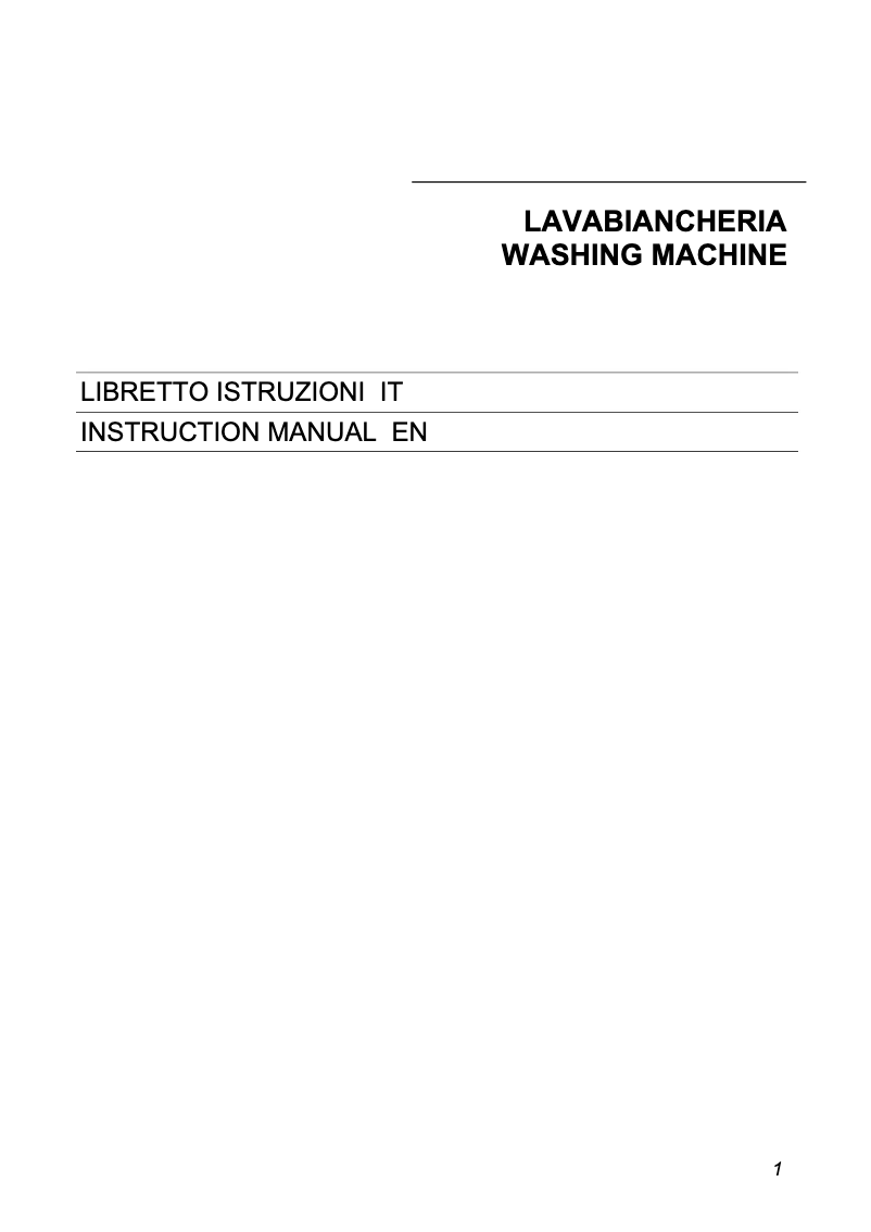 Page n°1 - Manuel utilisateur Smeg WMFAB16AZ