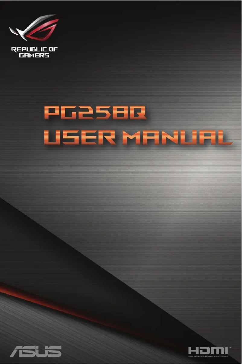 Image de la première page du manuel de l'appareil PG258Q