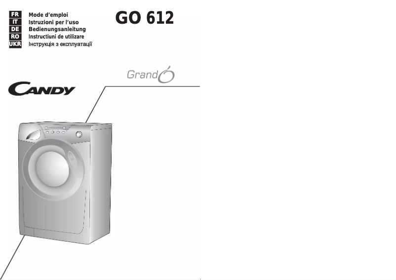 Image de la première page du manuel de l'appareil GO 612