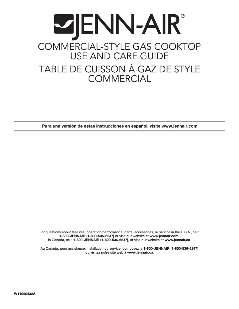 Image de la première page du manuel de l'appareil JGCP548WP