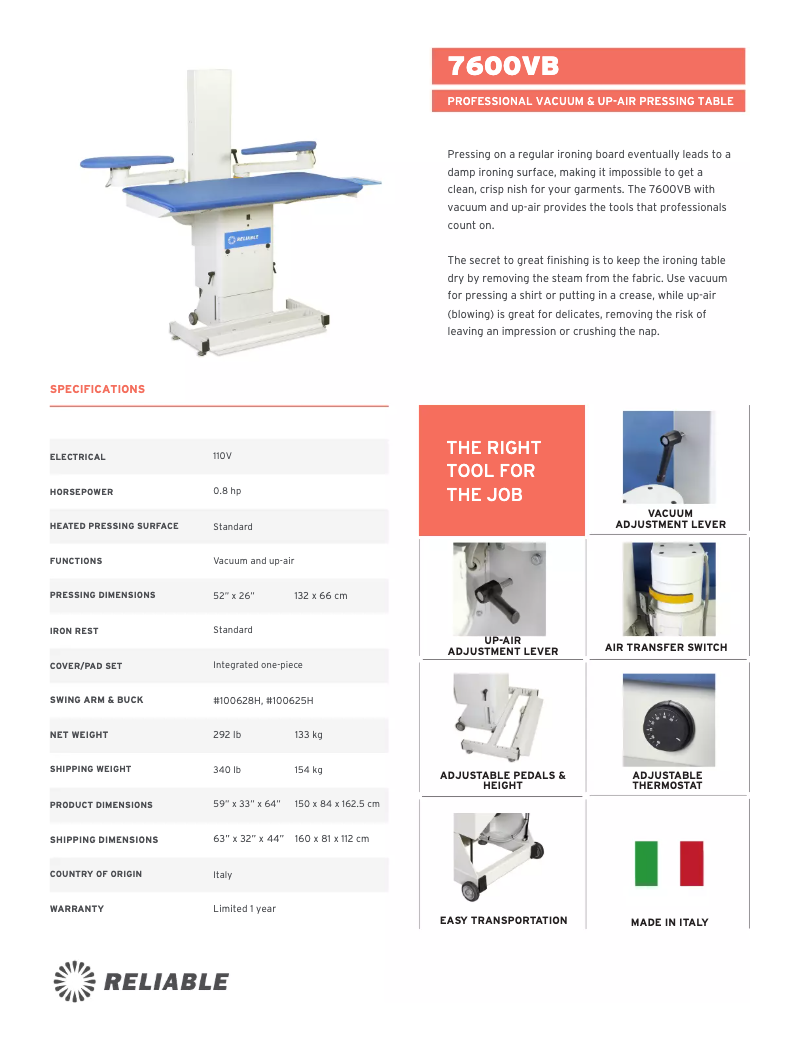 Image de la première page du manuel de l'appareil 7600VB