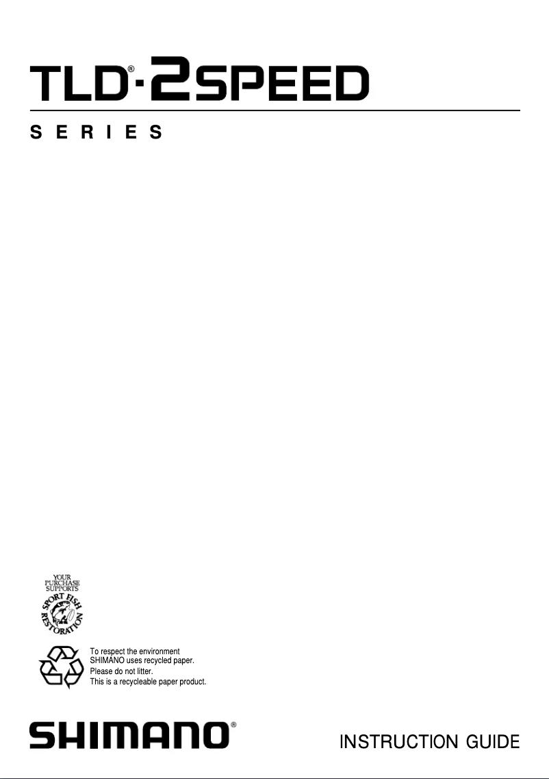 Page 1 de la notice Manuel utilisateur Shimano TLD 2SPEED 20II