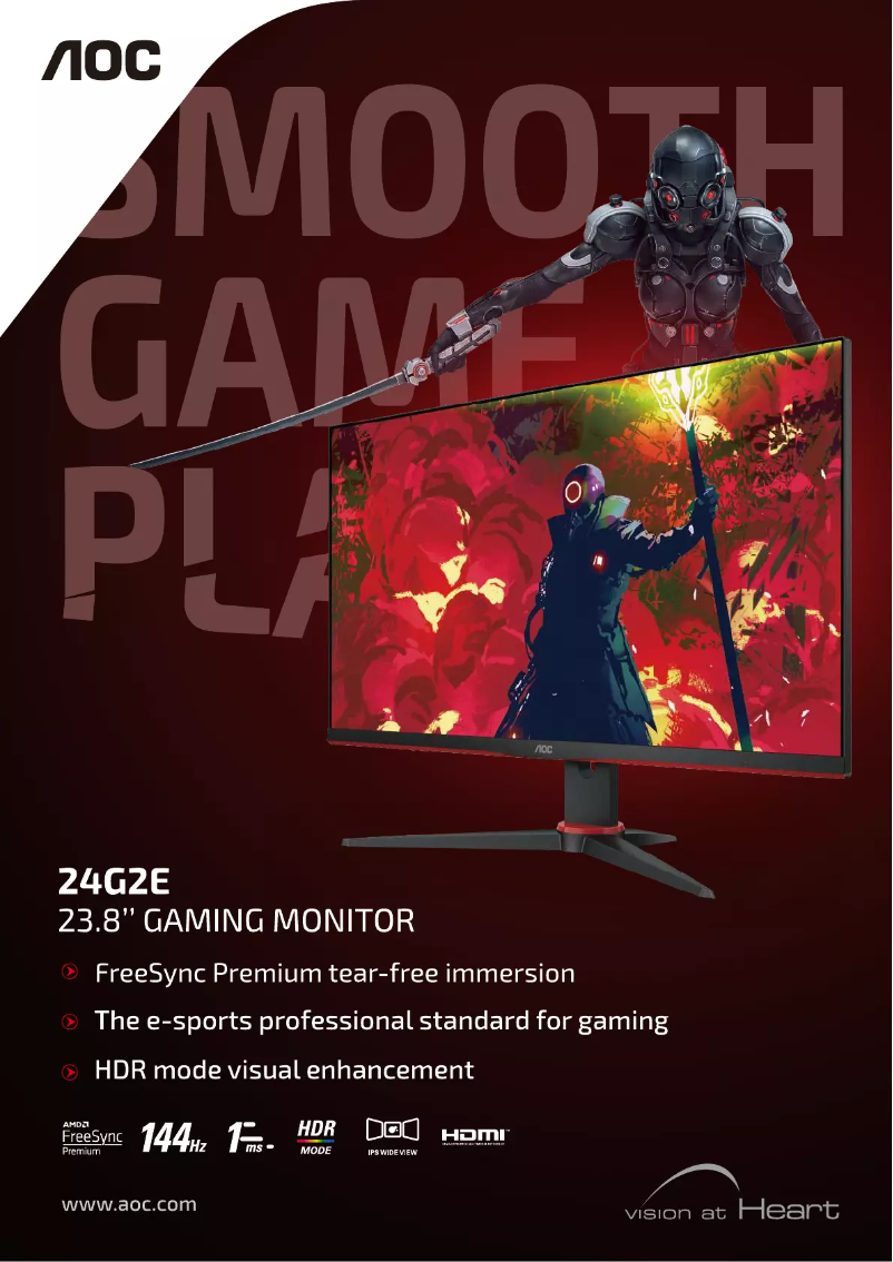 Page 1 de la notice Brochure AOC 24G2E