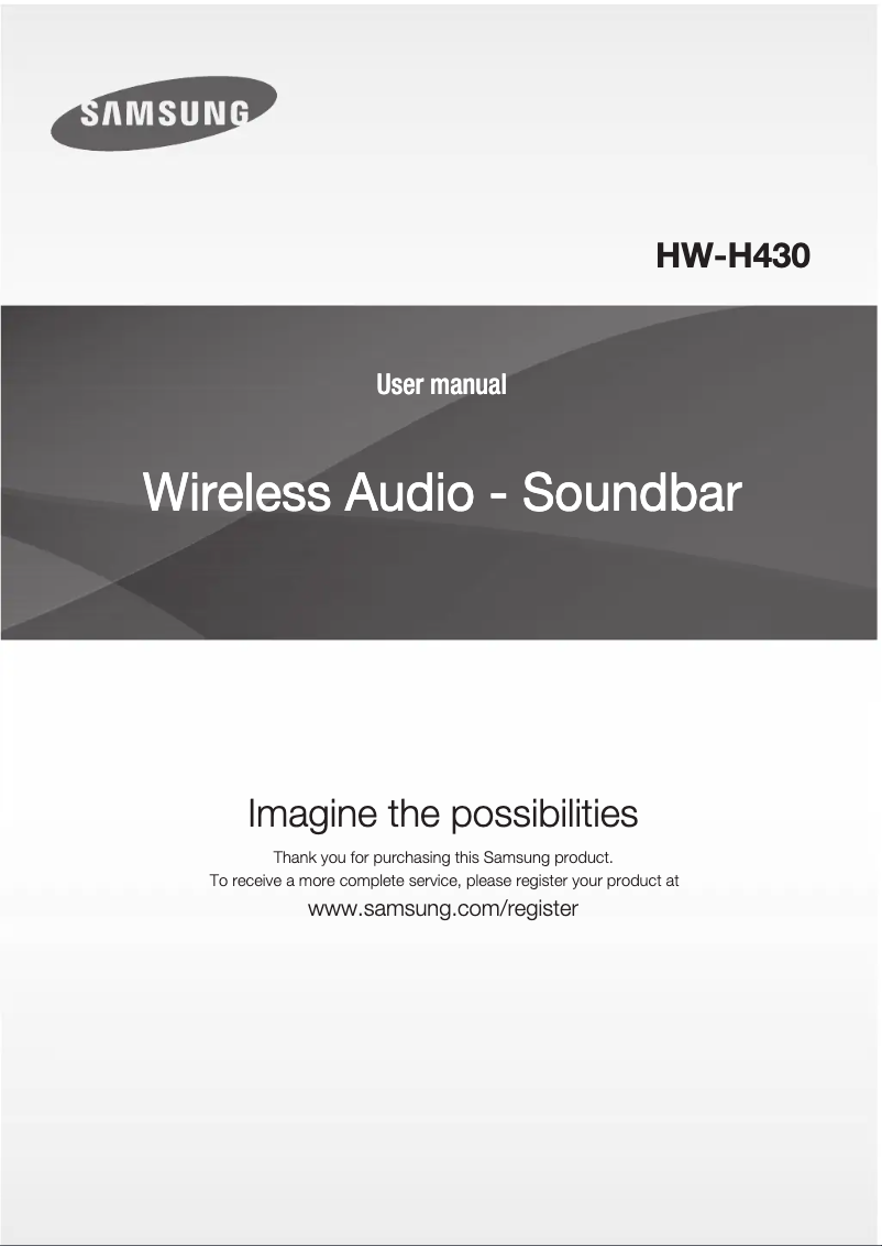 Image de la première page du manuel de l'appareil HW-H430