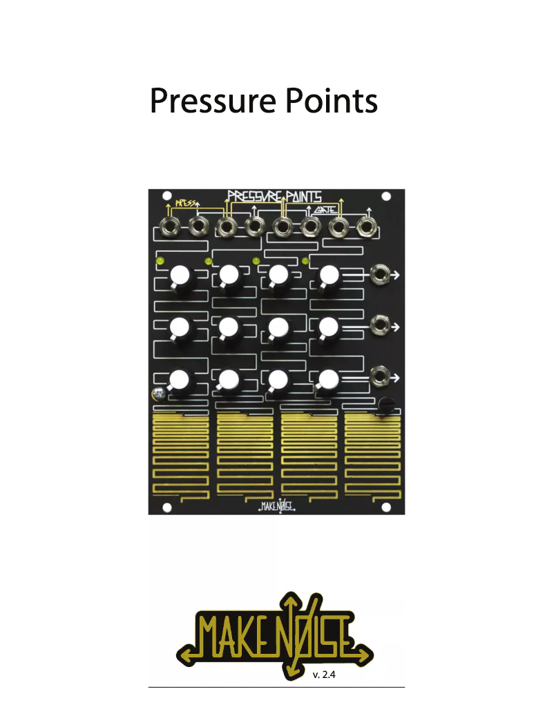 Page n°1 - Manuel utilisateur Make Noise Pressure Points