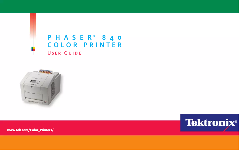 Page n°1 - Manuel utilisateur Xerox Phaser 840