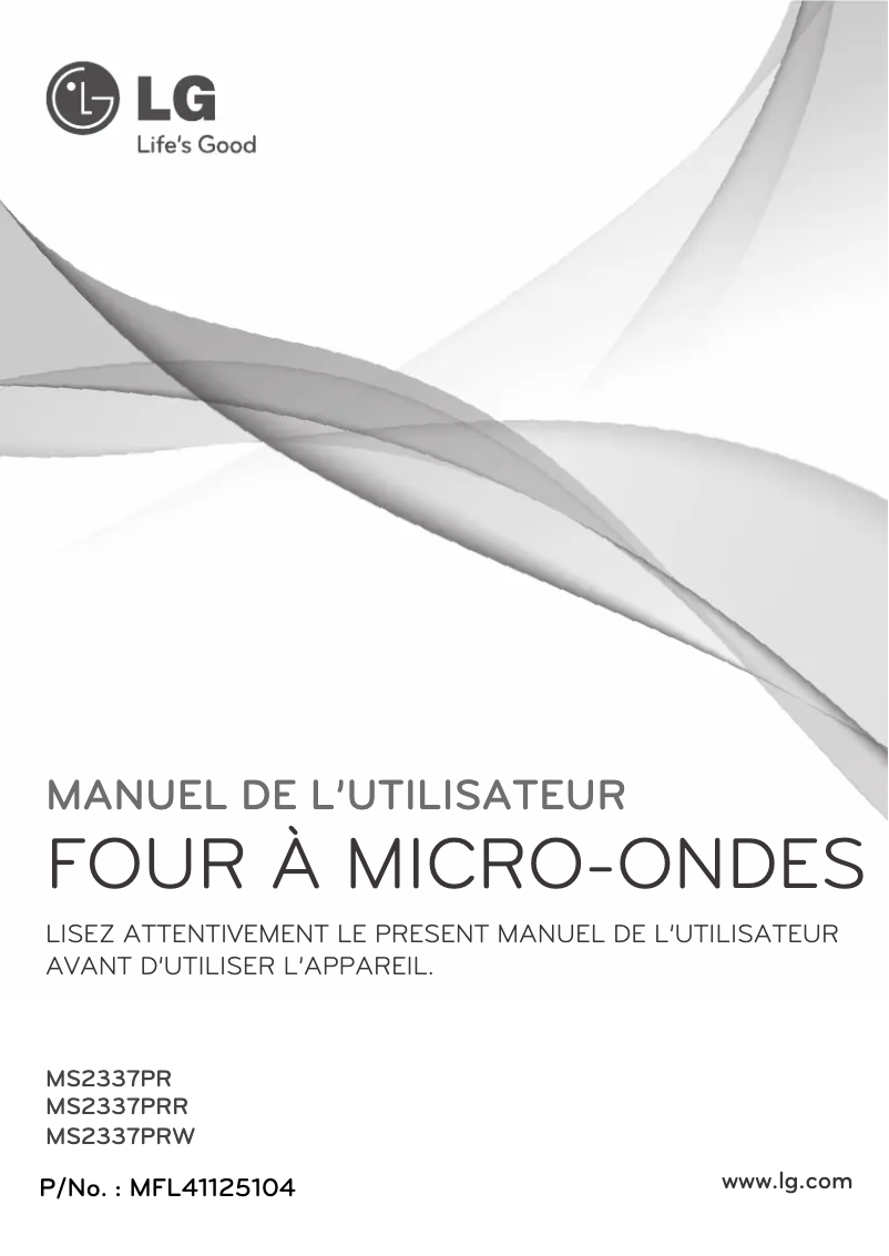 Image de la première page du manuel de l'appareil MS2337PRW