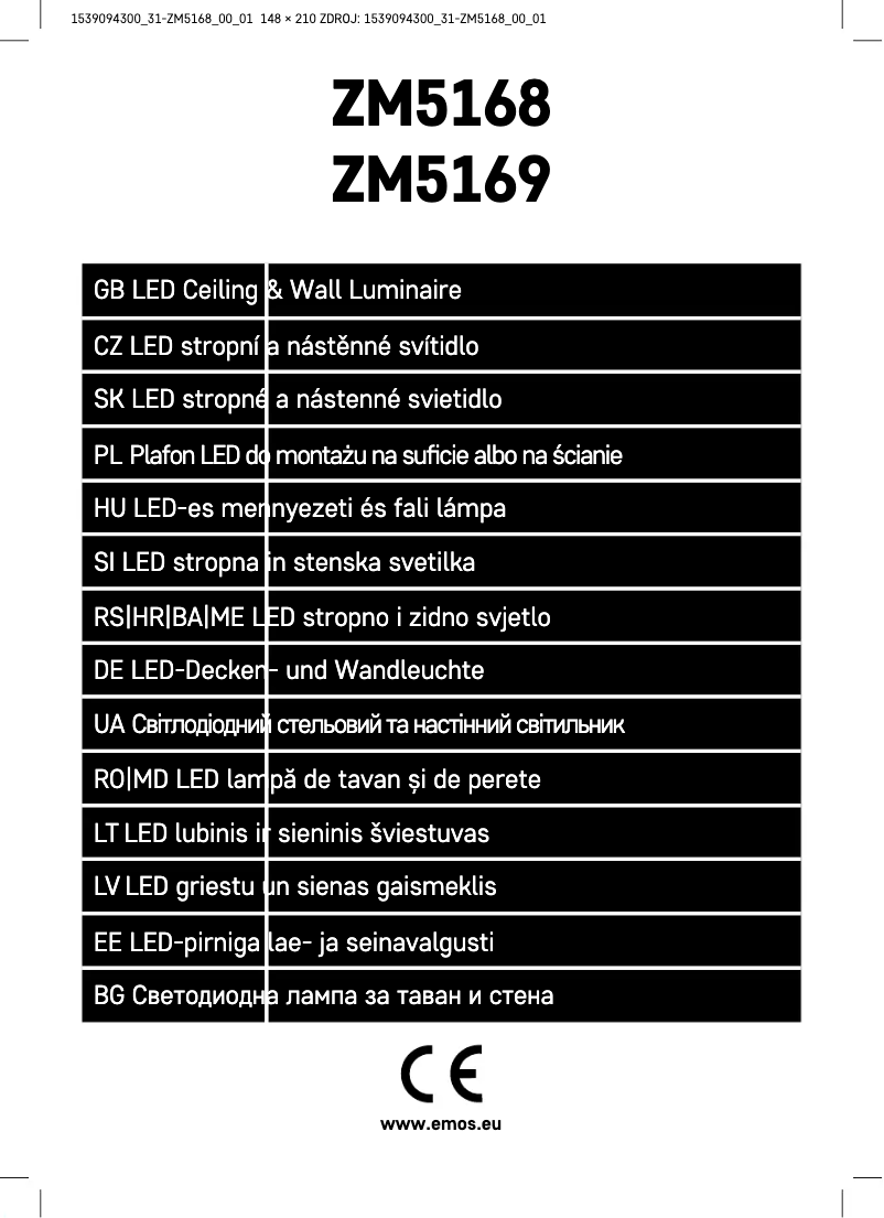 Image de la première page du manuel de l'appareil ZM5168