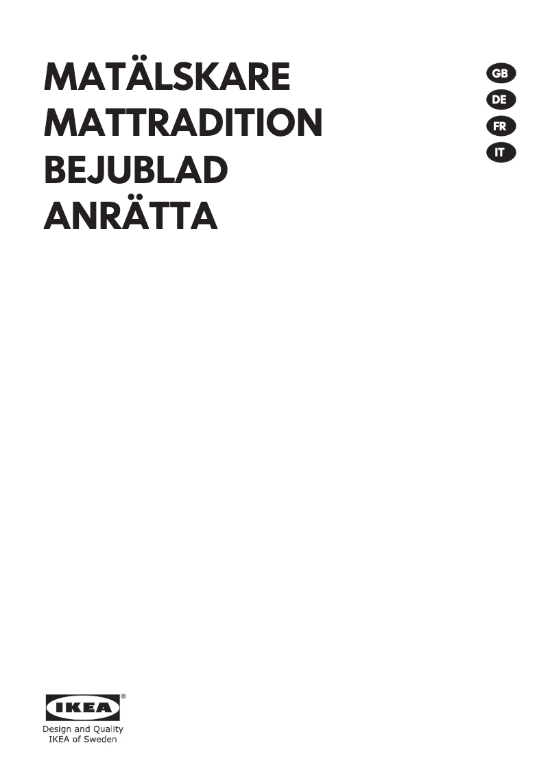 Image de la première page du manuel de l'appareil MATTRADITION 704.118.71