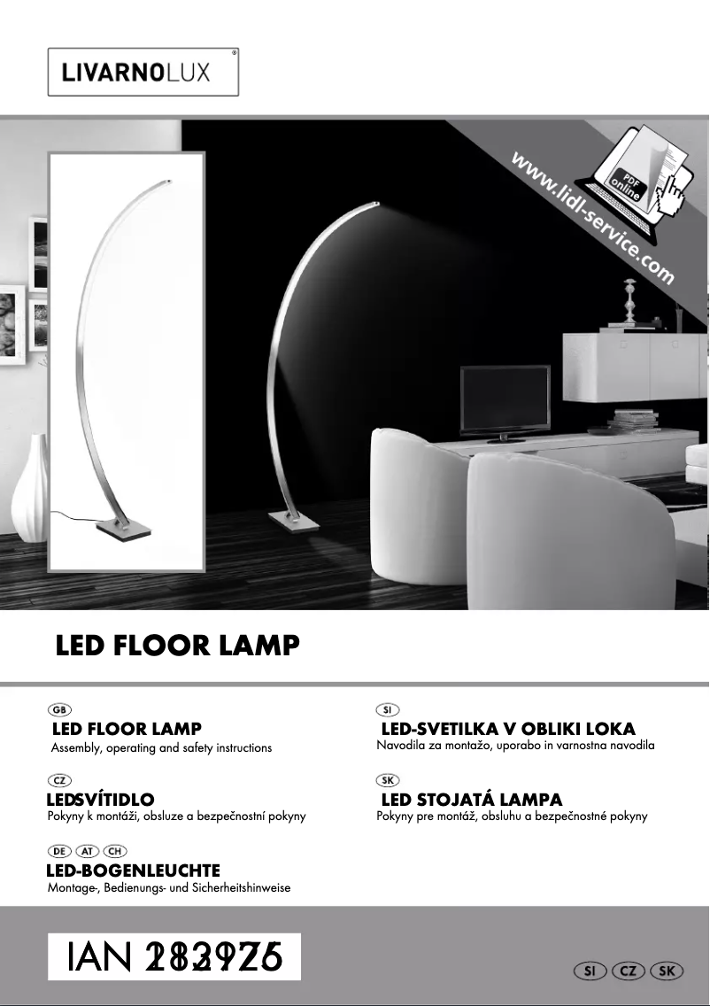 Page 1 de la notice Manuel utilisateur Livarno Lux IAN 282125