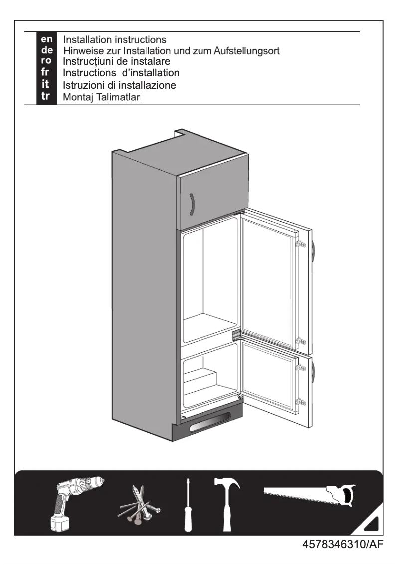 Page 1 de la notice Dessin technique Beko BCNA275K3SN