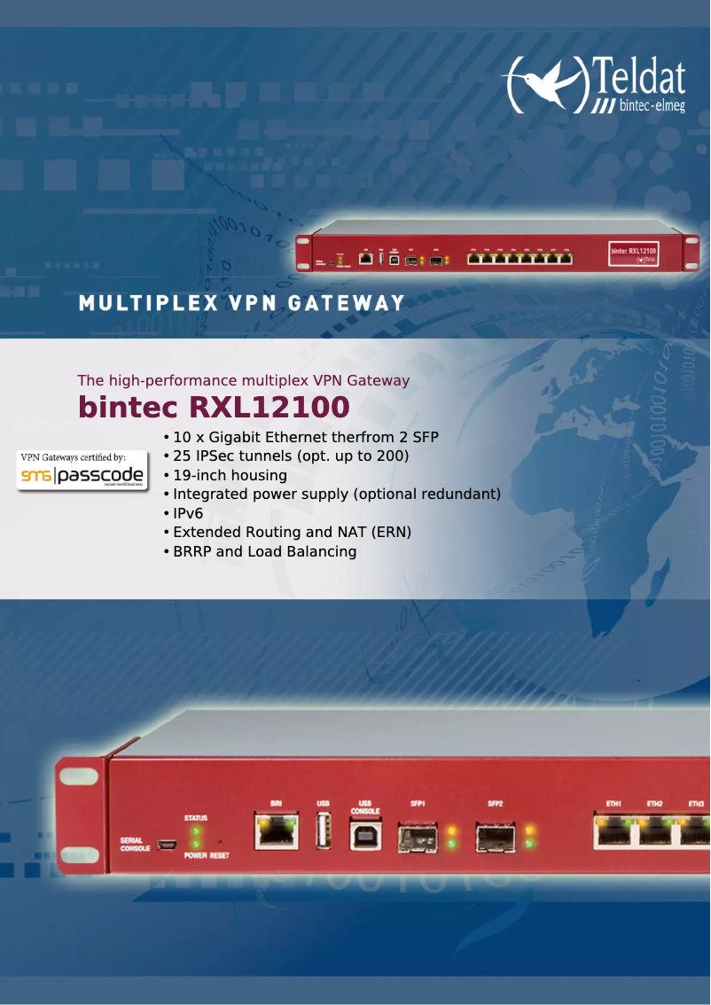 Page n°1 - Manuel utilisateur Teldat Bintec RXL12100