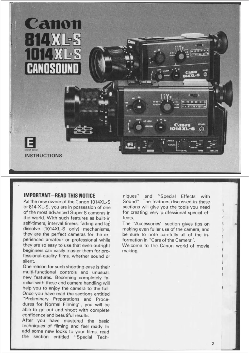 Image de la première page du manuel de l'appareil 814XL-S