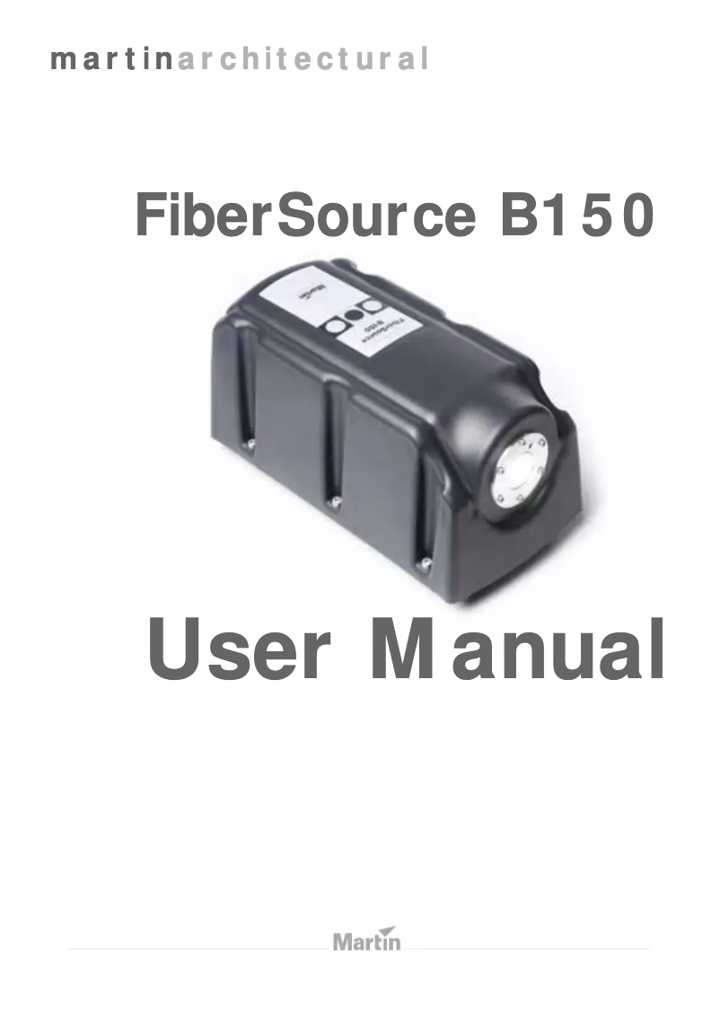 Image de la première page du manuel de l'appareil FiberSource B150