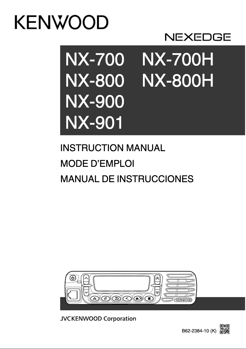 Página 1 del manual Manual de usuario Kenwood NX-700