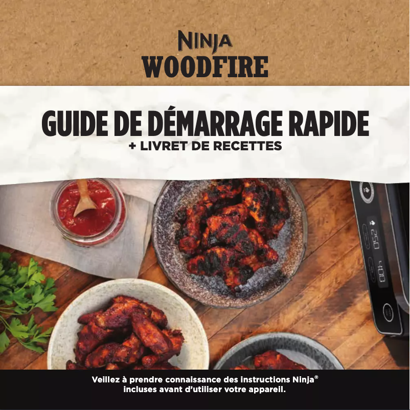 Page 1 of the manual Quick Start Guide Ninja Woodfire OG701EU