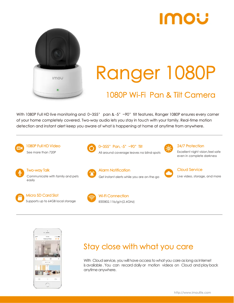 Página 1 del manual Manual de usuario Imou Ranger 1080P