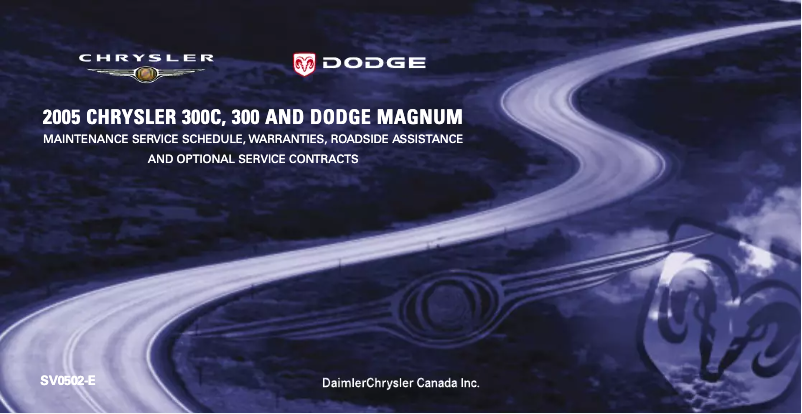 Page 1 de la notice Manuel utilisateur Chrysler 300C (2005)