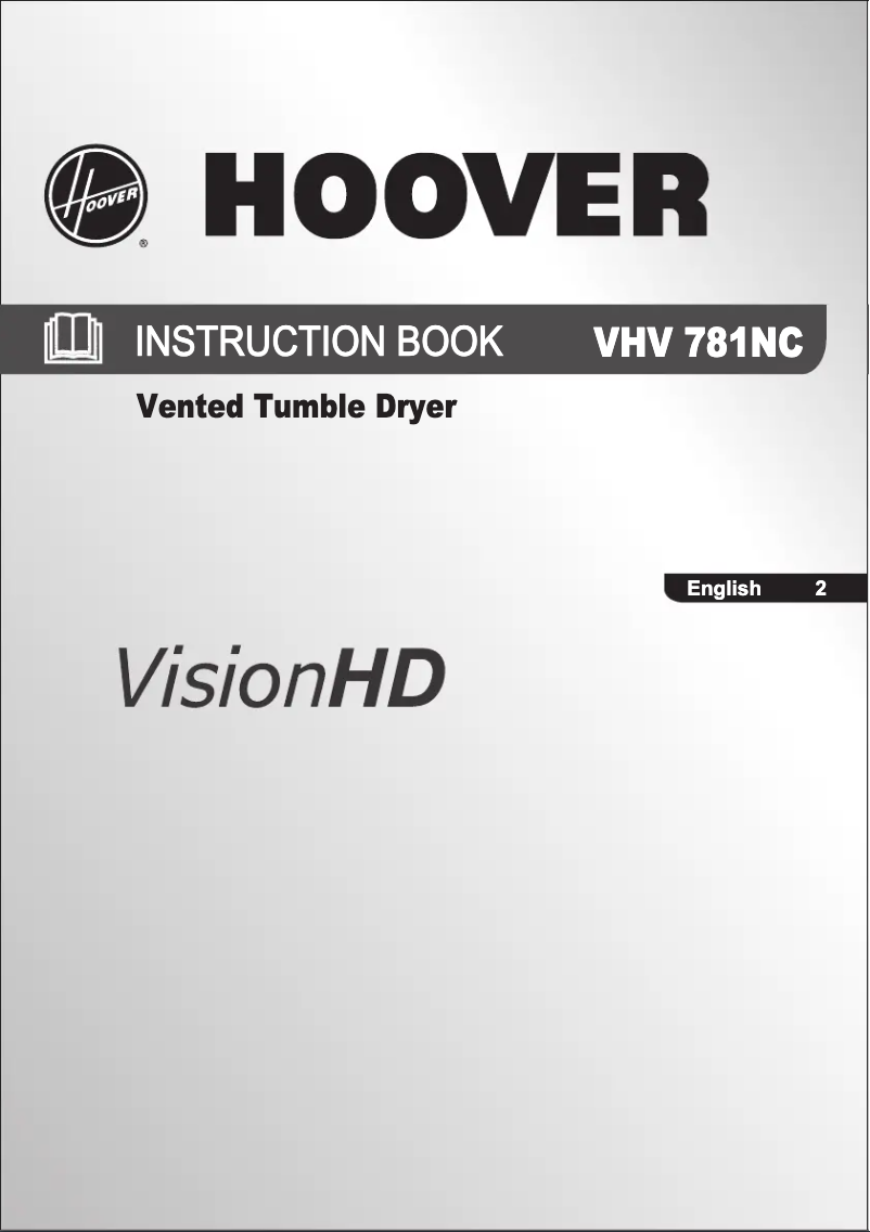 Page n°1 - Manuel utilisateur Hoover VHV 781NC-80