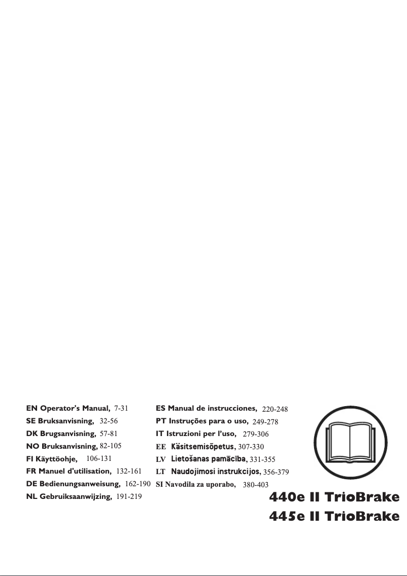 Image de la première page du manuel de l'appareil 445 II