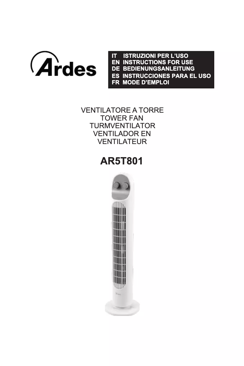 Page n°1 - Manuel utilisateur Ardes AR5T801