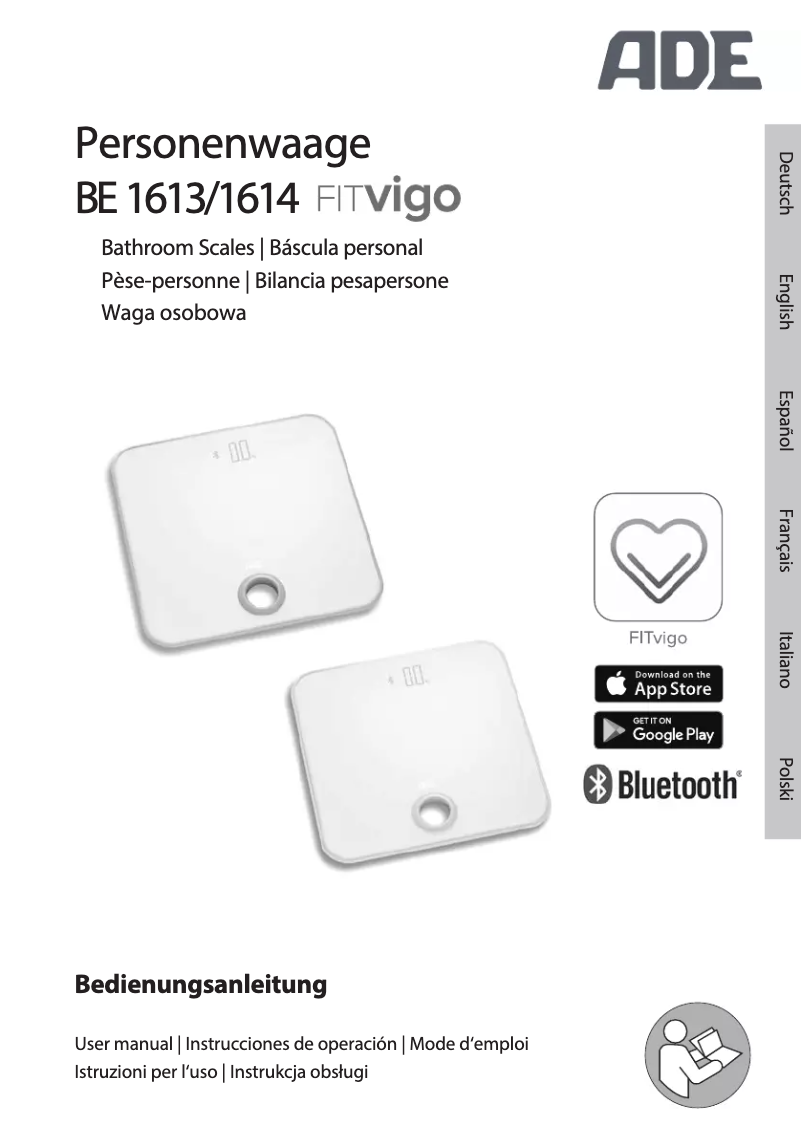 Page n°1 - Manuel utilisateur ADE FITvigo BE 1614