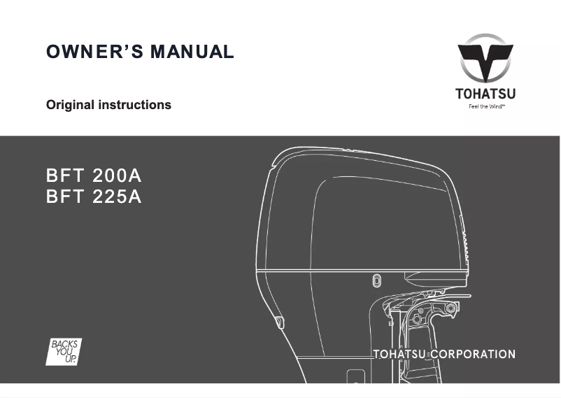 Página 1 del manual Manual de usuario Tohatsu BFT225A
