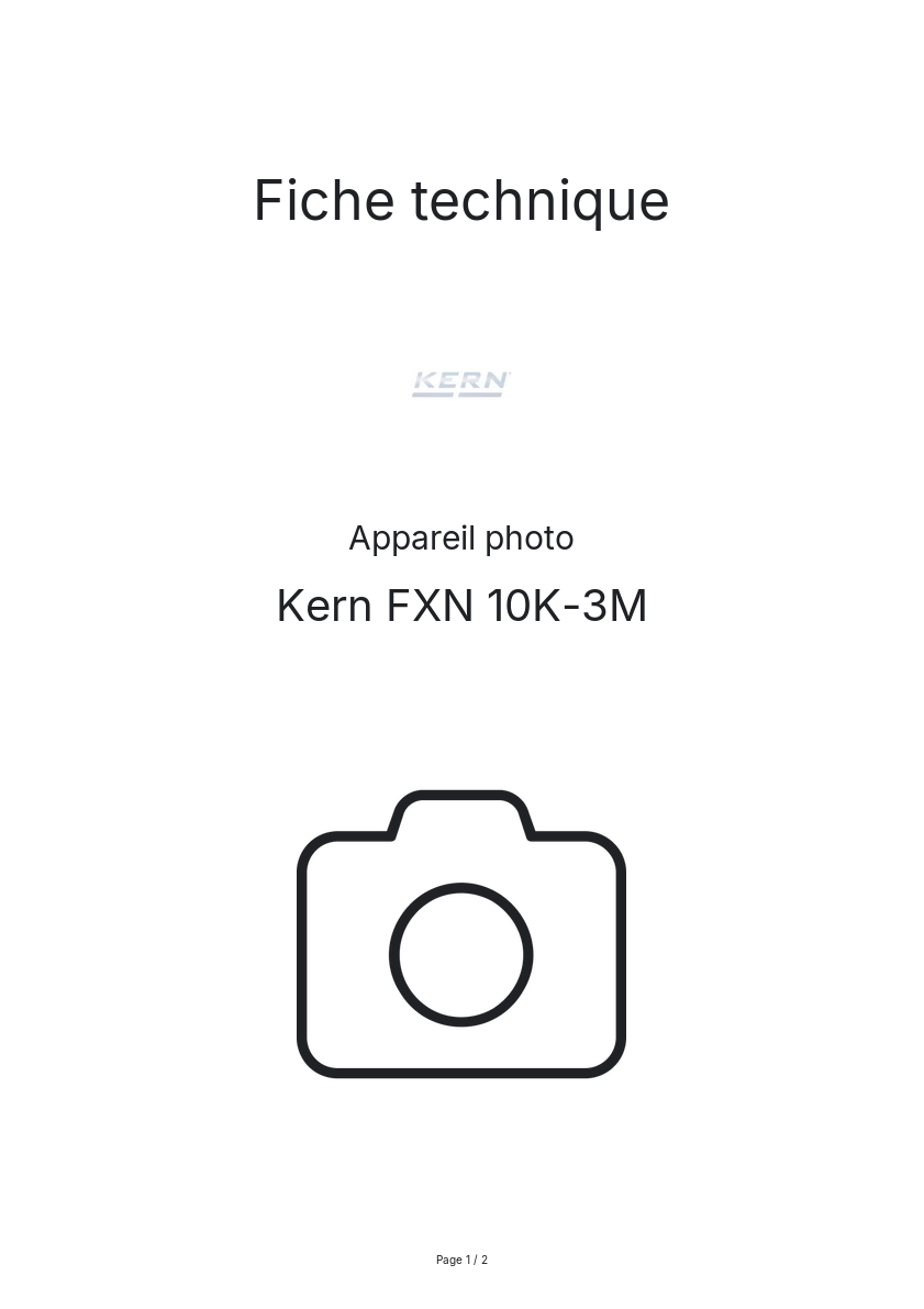 Image de la première page du manuel de l'appareil FXN 10K-3M