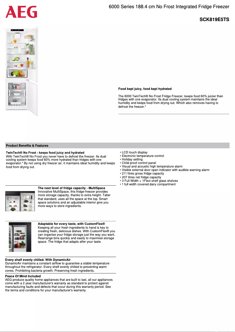 Image de la première page du manuel de l'appareil SCK819E5TS