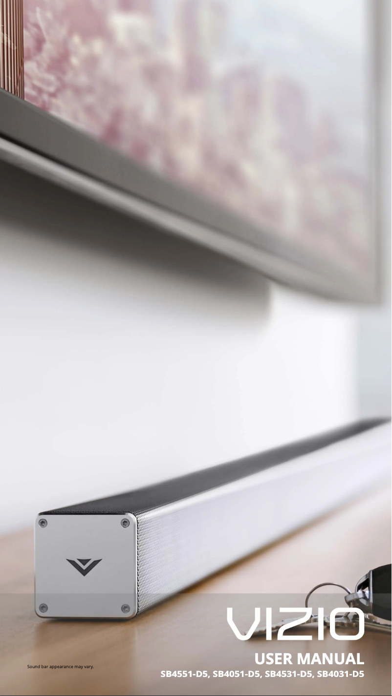 Page 1 de la notice Manuel utilisateur VIZIO SB4551-D5